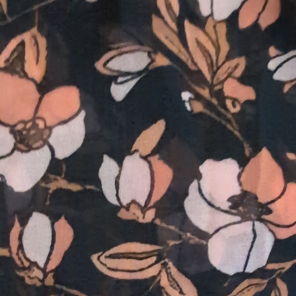LOFT Black Floral Blouse - Picture 3 of 4